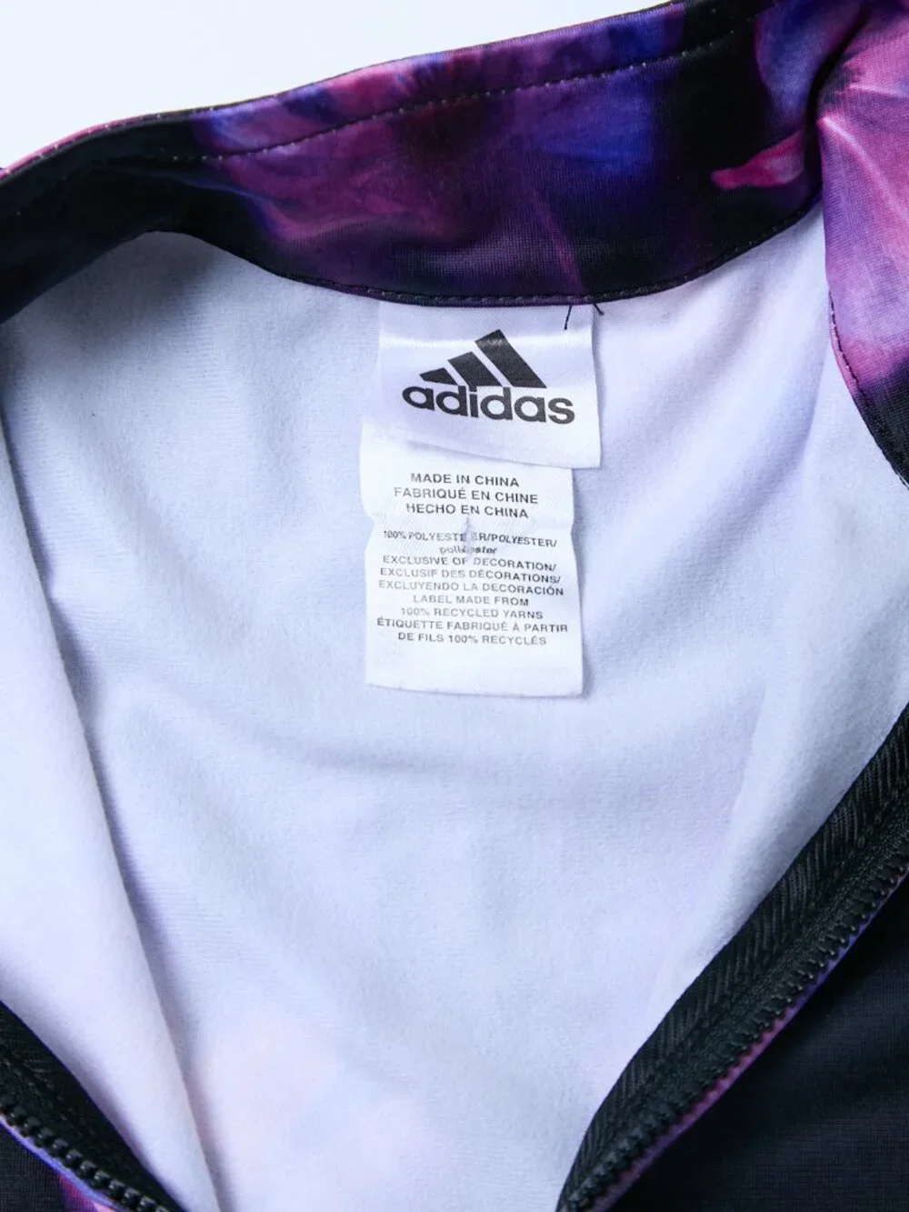Adidas Cosmo Tricot Track Jacket Watercolor Floral Black Plum Kids unisex 5